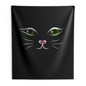 Kitty Face Cat Indoor Wall Tapestry
