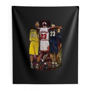Kobe Bryant Michael Jordan Lebron James Basketball Fan Indoor Wall Tapestry