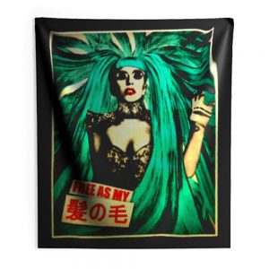 Lady Gaga Free As My Hair 2013 Concert Tour Indoor Wall Tapestry