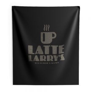 Latte Larry Vintage Coffee Lovers Indoor Wall Tapestry