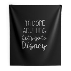 Lets Go To Disney Indoor Wall Tapestry