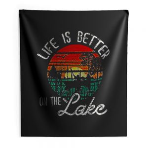 Life Is Better On The Lake Indoor Wall Tapestry