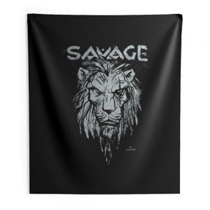 Lion Savage Indoor Wall Tapestry