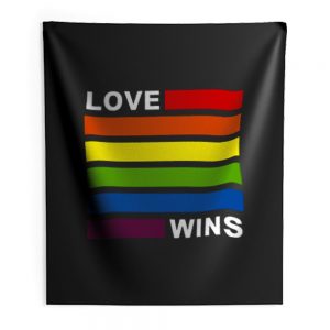 Love Wins Lgbt Gay Pride Rainbow Awesome Indoor Wall Tapestry