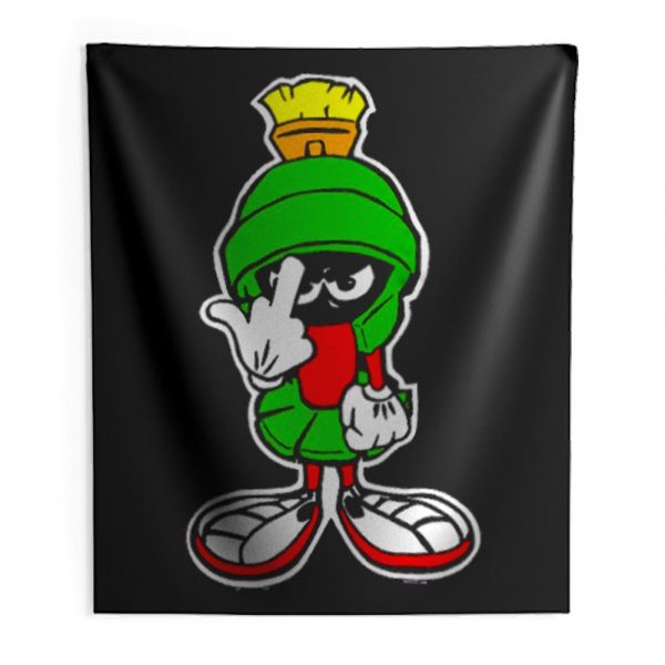 MARVIN THE MARTIAN Showing Midle Finger Indoor Wall Tapestry