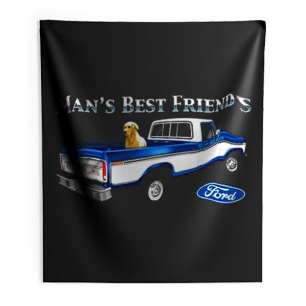 Mans Best Friend F150 Truck Ford Lab Dog Pickup Indoor Wall Tapestry