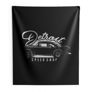 Mens Detroit Speed Shop Race Riot Indoor Wall Tapestry