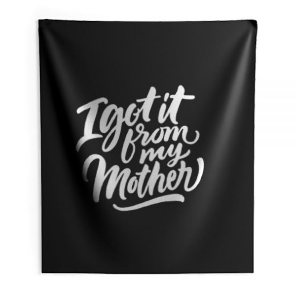 Mom With Names Indoor Wall Tapestry