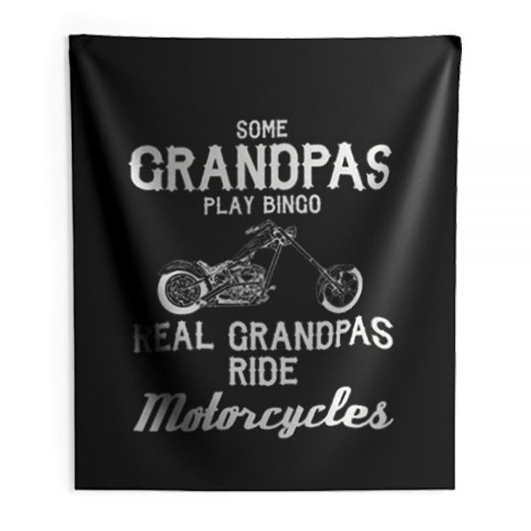 Motorcycles For Grandpa t Grandfather Indoor Wall Tapestry