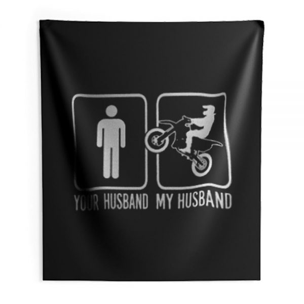 My Motocross Husband Indoor Wall Tapestry