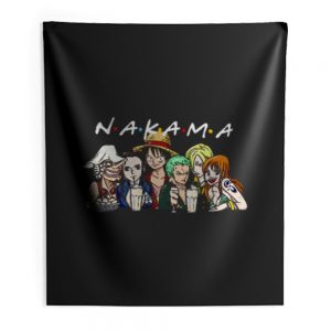 Nakama Friends One Piece Manga Japanese Anime Funny Indoor Wall Tapestry