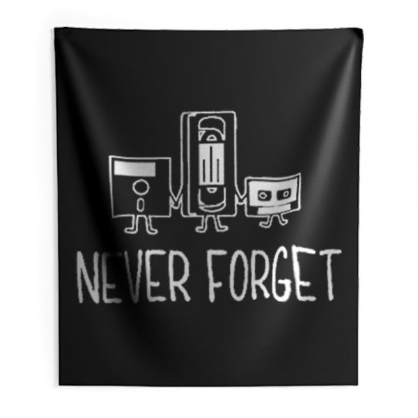 Never Forget Classic Floppy Disk Indoor Wall Tapestry