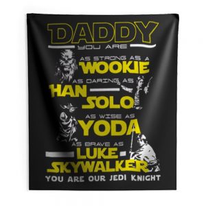 New Daddy Star Wars Jedi Father Day Indoor Wall Tapestry