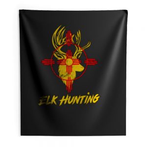 New Mexico State Flag Elk Hunting Indoor Wall Tapestry