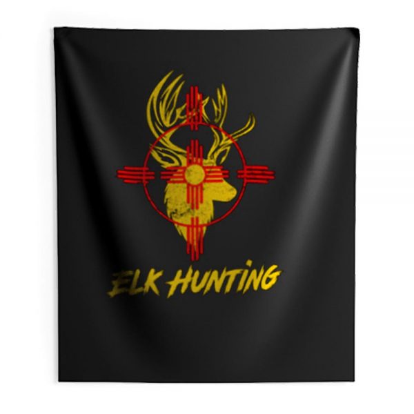 New Mexico State Flag Elk Hunting Indoor Wall Tapestry