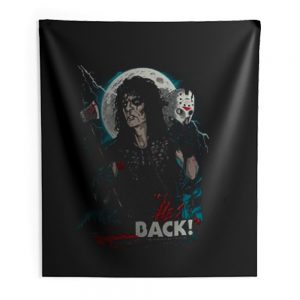 New Popular Alice Cooper Band Hes Back Horror Friday Mens Black Indoor Wall Tapestry