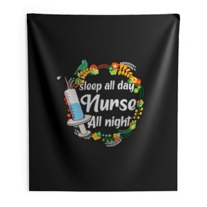 Night Shift Nurse Indoor Wall Tapestry