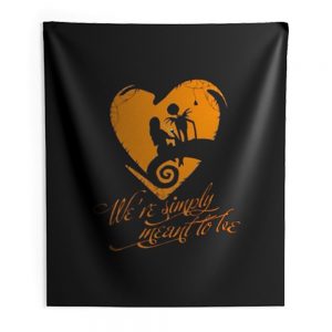 Nightmare Before Christmas Jack and Sally Halloween Indoor Wall Tapestry