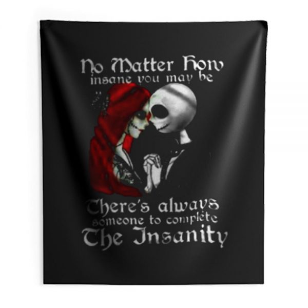 Nightmare Before Christmas Jack and Sally Indoor Wall Tapestry