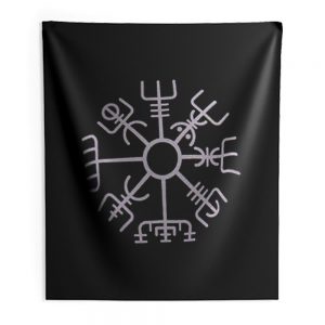 Nordic Viking Rune Compass Norse Indoor Wall Tapestry