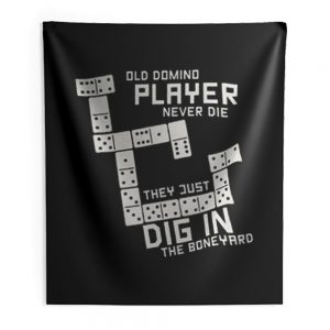Old Domino Player Dominoes Tiles Puzzler Game Indoor Wall Tapestry