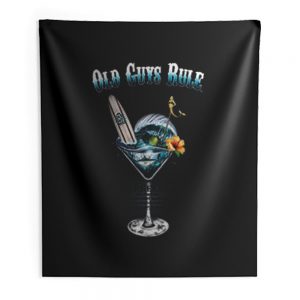 Old Guys Rule Barreltini Indoor Wall Tapestry