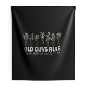 Old Guys Rule Classic Rock Indoor Wall Tapestry
