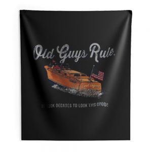 Old Guys Rule Decades Indoor Wall Tapestry