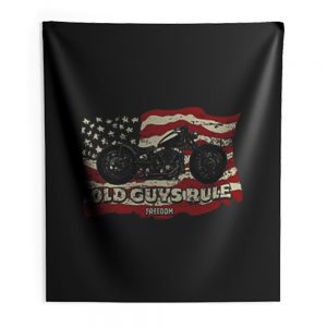 Old Guys Rule Freedom Ride Indoor Wall Tapestry