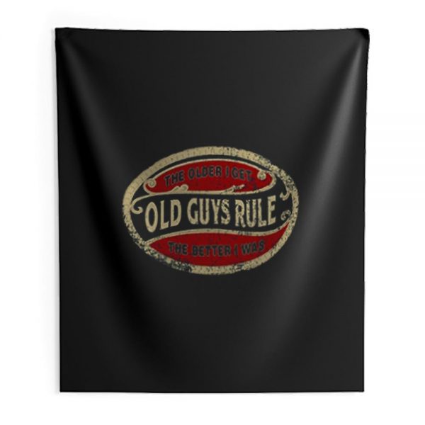Old Guys Rule Indoor Wall Tapestry