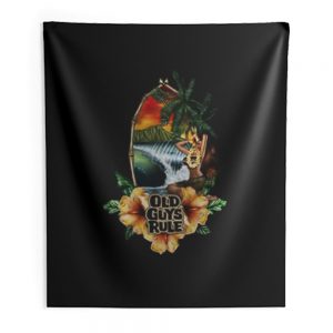 Old Guys Rule Paradise Indoor Wall Tapestry