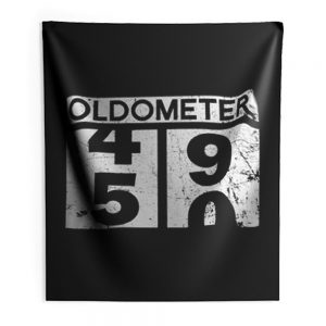 Oldometer 50th Birthday Counting 49 50 Indoor Wall Tapestry
