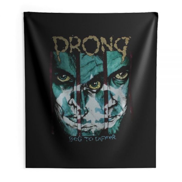 PRONG BEG TO DIFFER CROSSOVER GROOVE METAL NAILBOMB HELMET Indoor Wall Tapestry