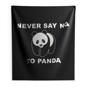 Panda Bear Animal Save Animals Rescue Never Say No To Panda Indoor Wall Tapestry