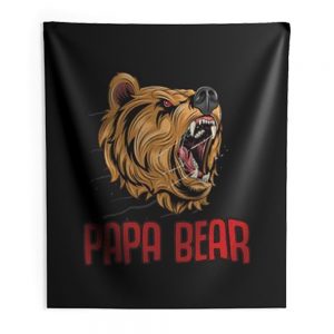 Papa Bear Honey BearGift For Dad Daddy Indoor Wall Tapestry