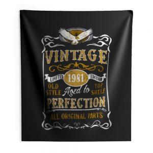 Personalised Made in 1981 Vintage Indoor Wall Tapestry