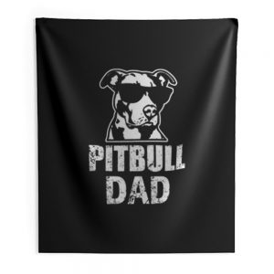 Pitbull Dad Indoor Wall Tapestry