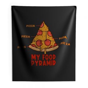 Pizza My Food Pyramid Indoor Wall Tapestry