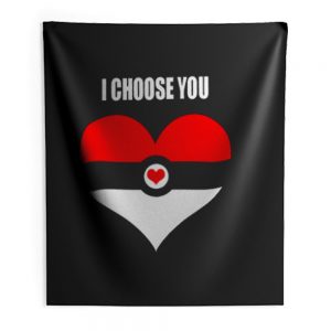 Pokemon I Choose You Top LADY FIT Valentines Day Nintendo Pokemon Go Indoor Wall Tapestry