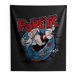 Popeye The Sailorman Classic Cartoon Indoor Wall Tapestry