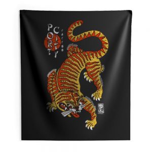 Port City Chinese Tiger Indoor Wall Tapestry