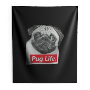 Pug Life Retro Indoor Wall Tapestry
