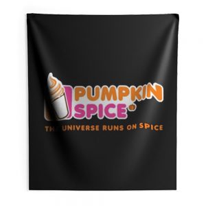 Pumpkin Spice Dunkin Donuts Indoor Wall Tapestry