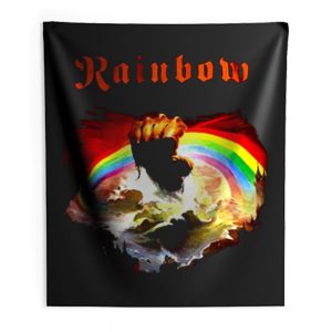 Rainbow Rising Hand Album Clouds Rock Roll Music Heavy Metal Indoor Wall Tapestry