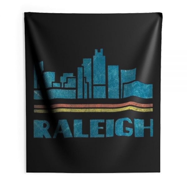 Raleigh City North Carolina Nc Skyline Indoor Wall Tapestry