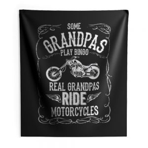 Real Grandpas Ride Motorcycle Indoor Wall Tapestry