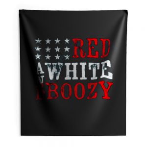 Red And White Boozy Indoor Wall Tapestry