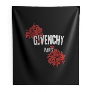 Red Rose Paris Givenchy Indoor Wall Tapestry