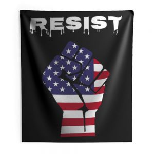 Resist American Flag Fist Indoor Wall Tapestry