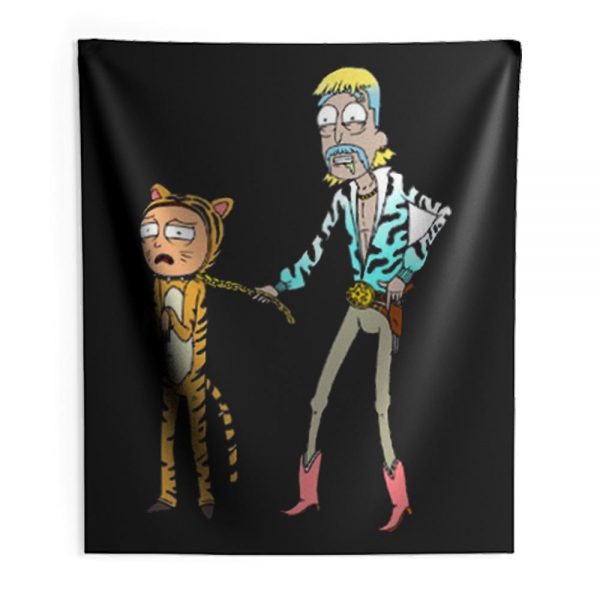 Rick Morty V Tiger King Joe Exotic Meme Indoor Wall Tapestry